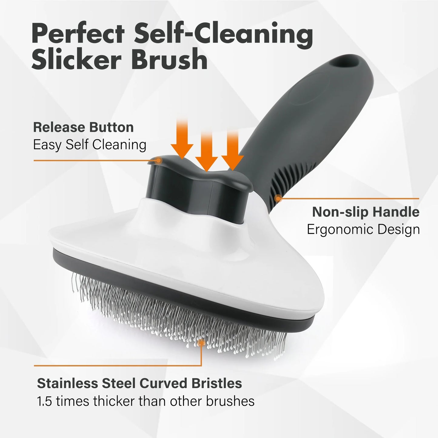 Pet Grooming Brush – One-Click Self-Cleaning Design