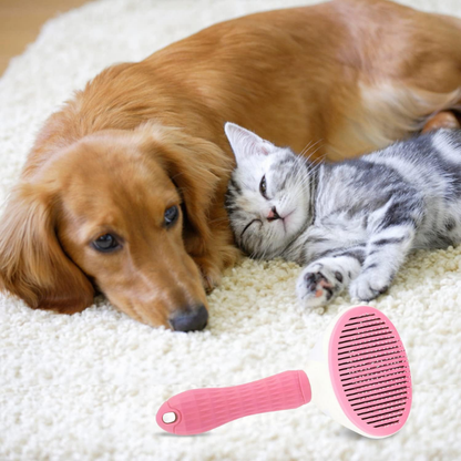 Pet Grooming Brush – One-Click Self-Cleaning Design