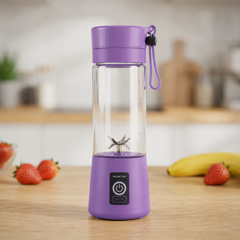 USB Rechargeable • 6 Blades • Safety Lock • Portable Smoothie & Juice Maker