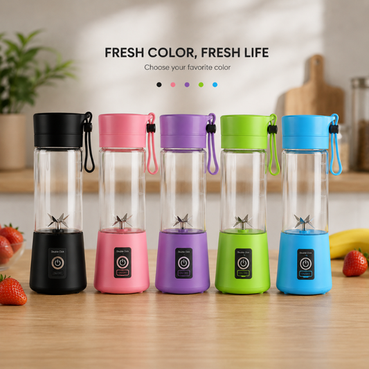 USB Rechargeable • 6 Blades • Safety Lock • Portable Smoothie & Juice Maker